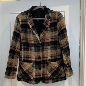 Fifteen Twenty Black and Tan Plaid Blazer